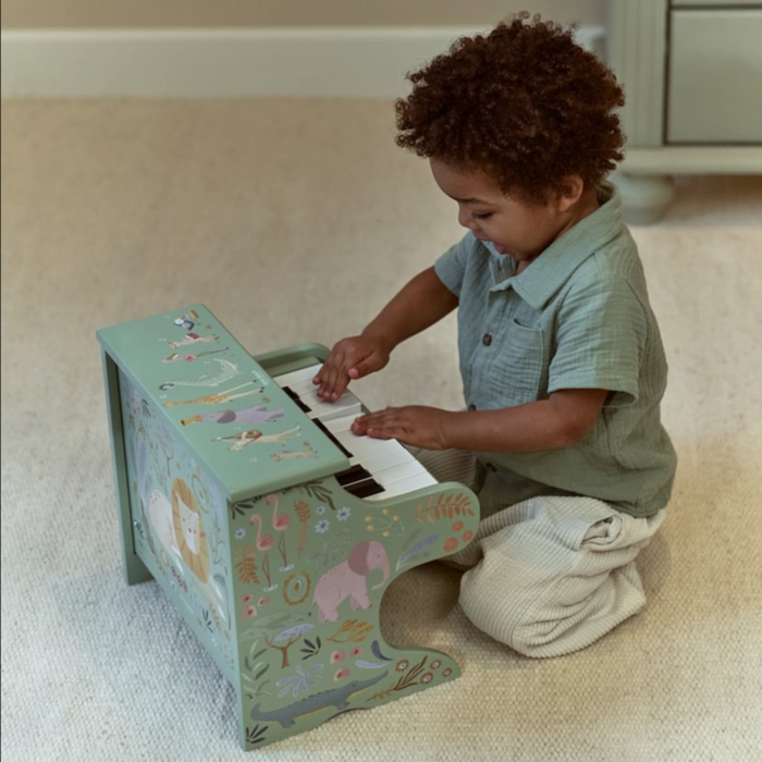 Little Dutch - Houten Piano Groen - Safari Friends FSC