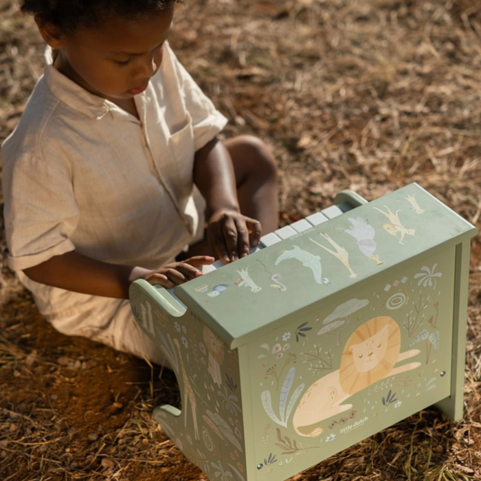 Little Dutch - Houten Piano Groen - Safari Friends FSC