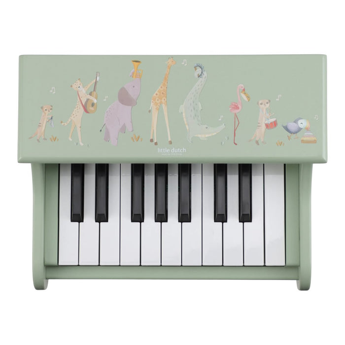 Little Dutch - Houten Piano Groen - Safari Friends FSC
