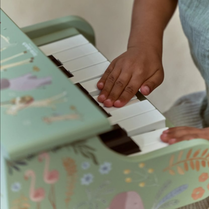 Little Dutch - Houten Piano Groen - Safari Friends FSC