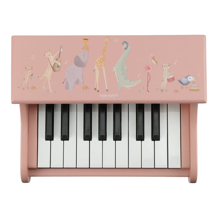Little Dutch - Houten Piano Roze - Safari Friends FSC