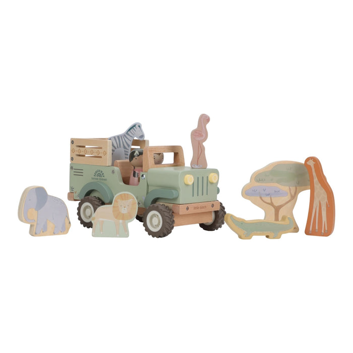 Little Dutch - Houten Safari auto met dieren -­ Safari Friend