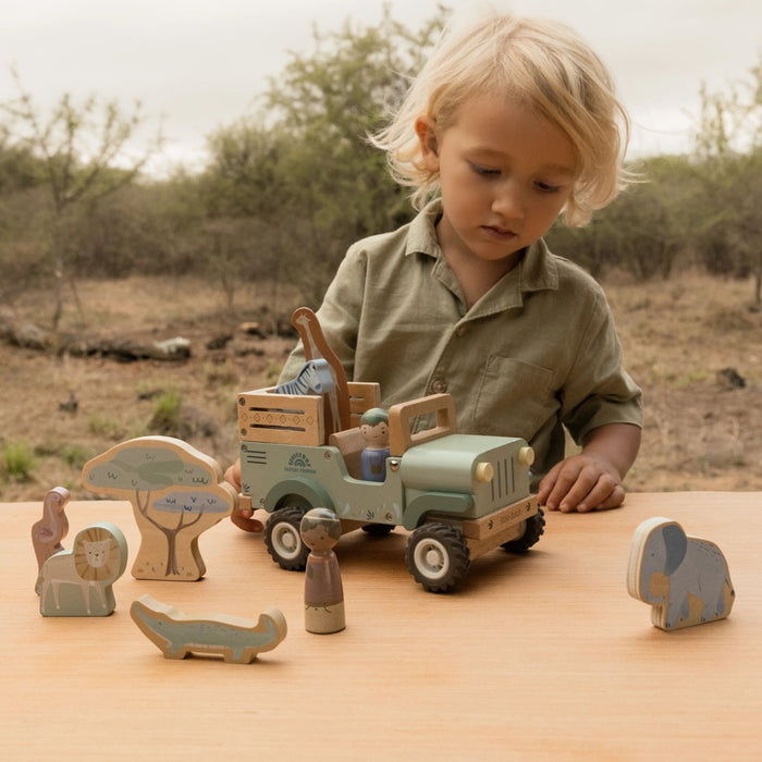 Little Dutch - Houten Safari auto met dieren -­ Safari Friend
