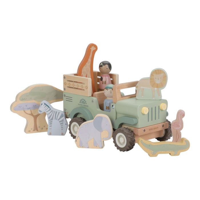 Little Dutch - Houten Safari auto met dieren -­ Safari Friend
