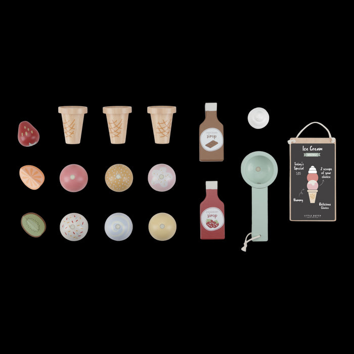 Little Dutch - Houten speelgoed ijskraam FSC