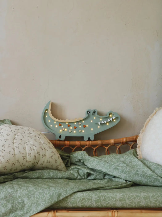 Little Lights - Crocodile Lamp pastel khaki