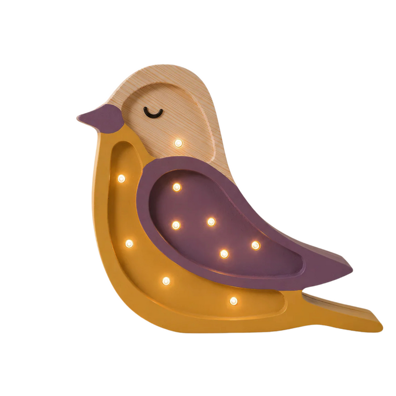 Little Lights - Bird Mini Night Light - Maroon