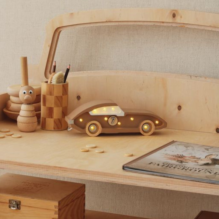 Little Lights - Race car mini lamp - Cappuccino