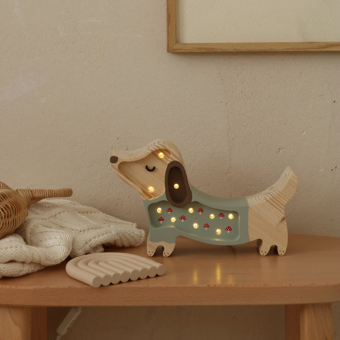 Little Lights - Puppy mini - Mushrooms on green