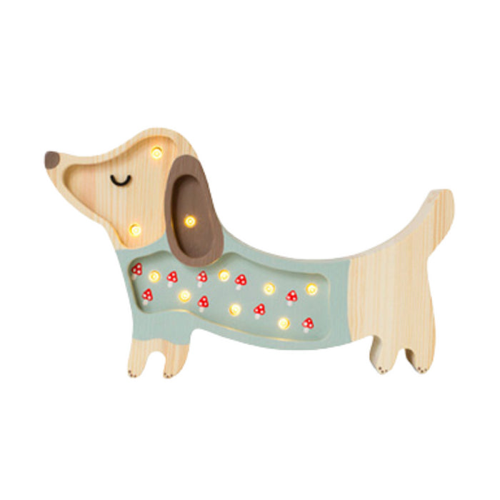 Little Lights - Puppy mini - Mushrooms on green