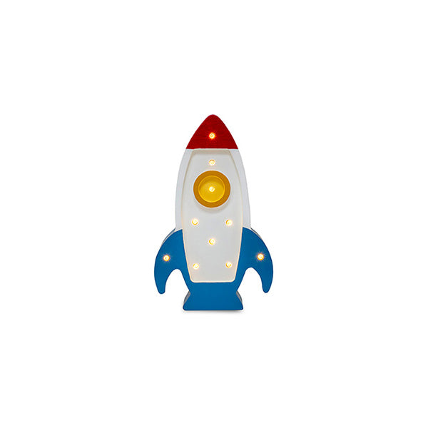 Little Lights Space Rocket Mini Night Light - Galactic White