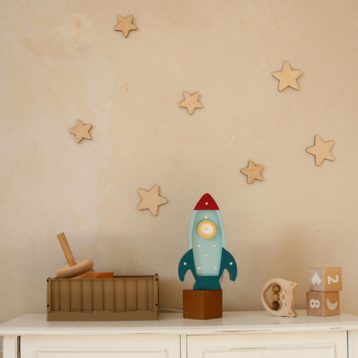 Little Lights  - Space rocket mini lamp - Teal