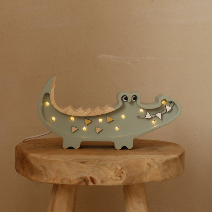 Little Lights - Crocodile mini lamp - Pastel Khaki