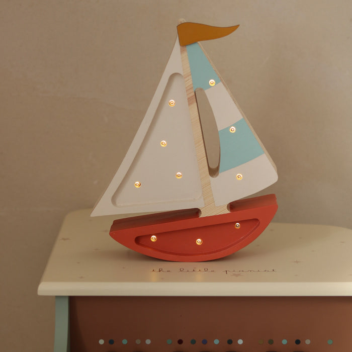 Little Lights - Sailboat Lamp - Harbor Clay
