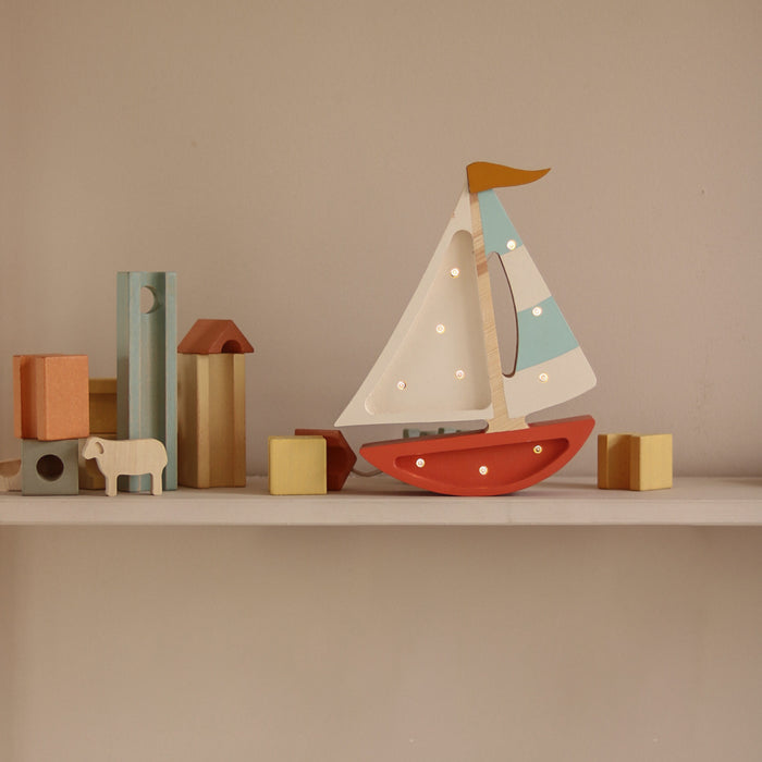Little Lights - Sailboat Lamp - Harbor Clay