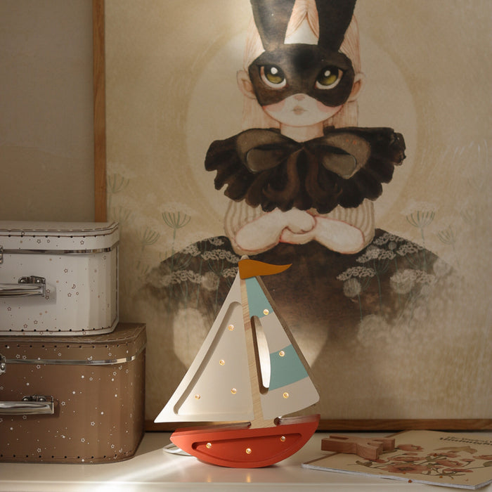 Little Lights - Sailboat Lamp - Harbor Clay