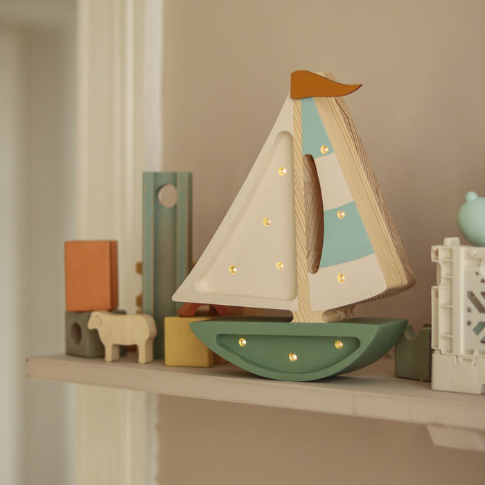 Little Lights - Sailboat Lamp - Olive tree
