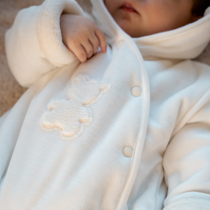 Living Nature - Winter Onesie Teddy – Ecru velours