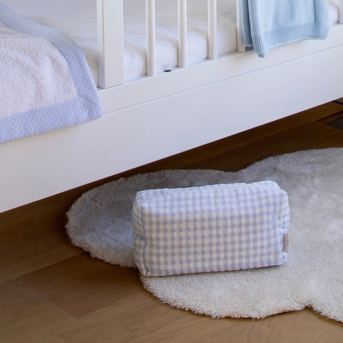 Living Nature - Toilettas Charlie - Wit/blauw