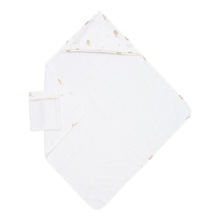 Poetree - Little Voyager - Badcape & washandje Luchtballon