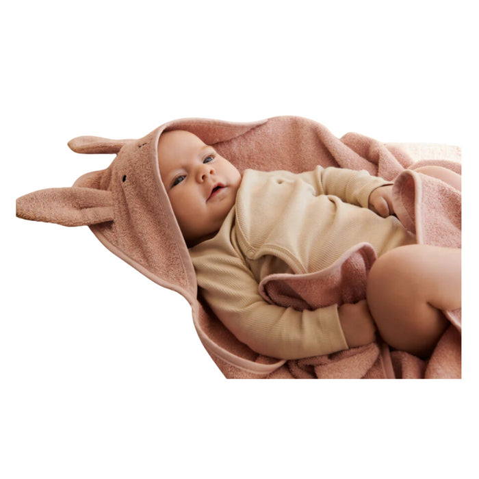 Liewood - Augusta hooded towel - Rabbit rose