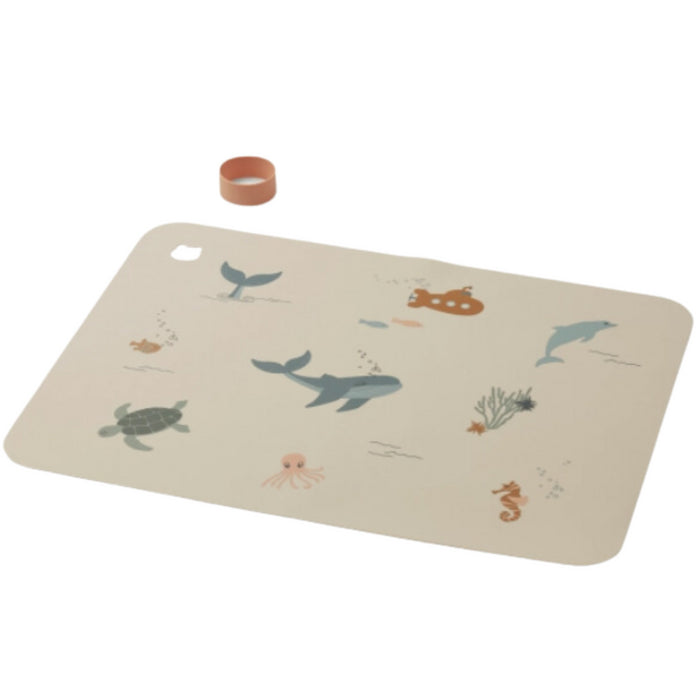 Liewood - Jude Printed Placemat - Sea creature / Sandy