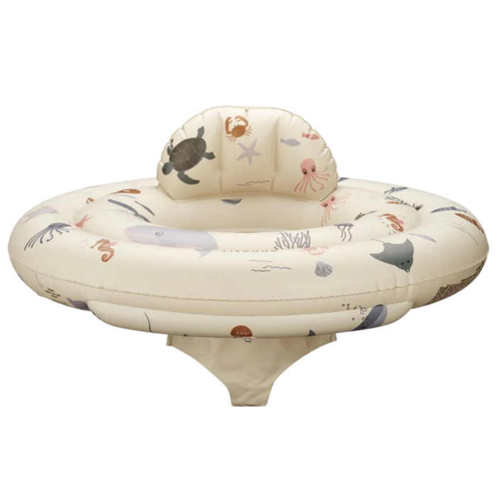 Liewood - Dawn Baby Printed Swim Seat - Sea creature/Sandy (11-15 kg)