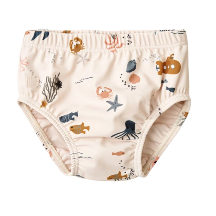 Liewood - Anthony Baby Printed Swim Pants - Sea creature / Sandy - 62 - 3 maand