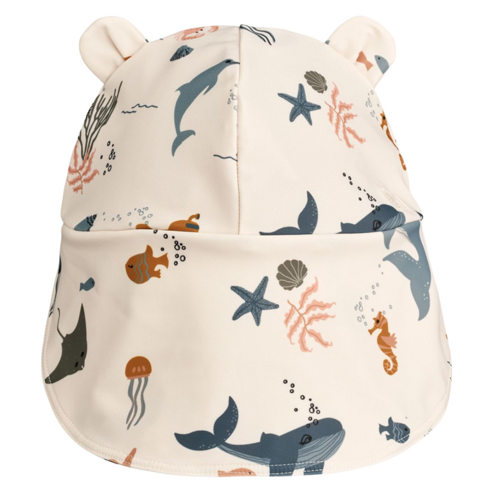 Liewood - Senia Sun Hat With Ears - Sea creature / Sandy