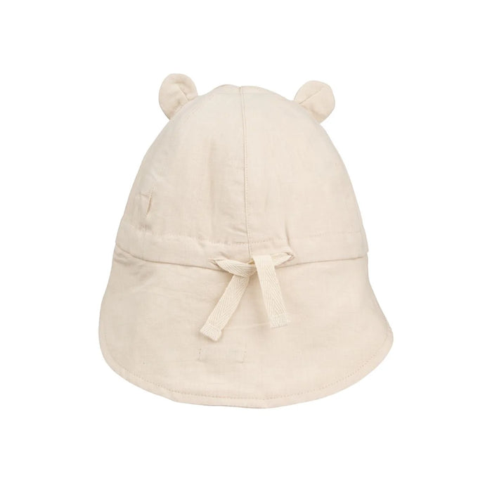 Liewood - Gorm Linen Sun Hat With Ears - Panda/Sandy