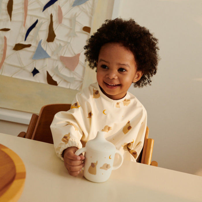 Liewood - Merle Printed Cape Bib - Elephant / Creme de la creme