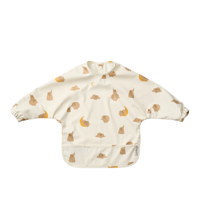 Liewood - Merle Printed Cape Bib - Elephant / Creme de la creme
