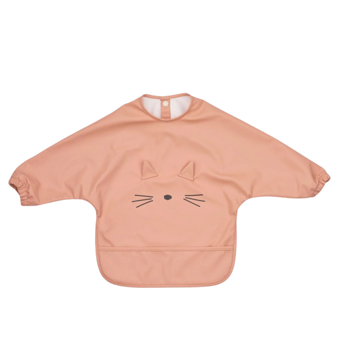 Liewood - Merle Printed Cape Bib - Cat tuscany rose