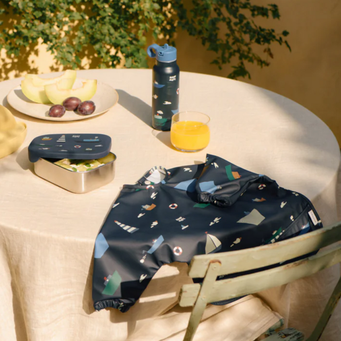 Liewood - Merle Printed Cape Bib - Sailing / Classic navy