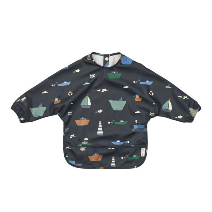 Liewood - Merle Printed Cape Bib - Sailing / Classic navy