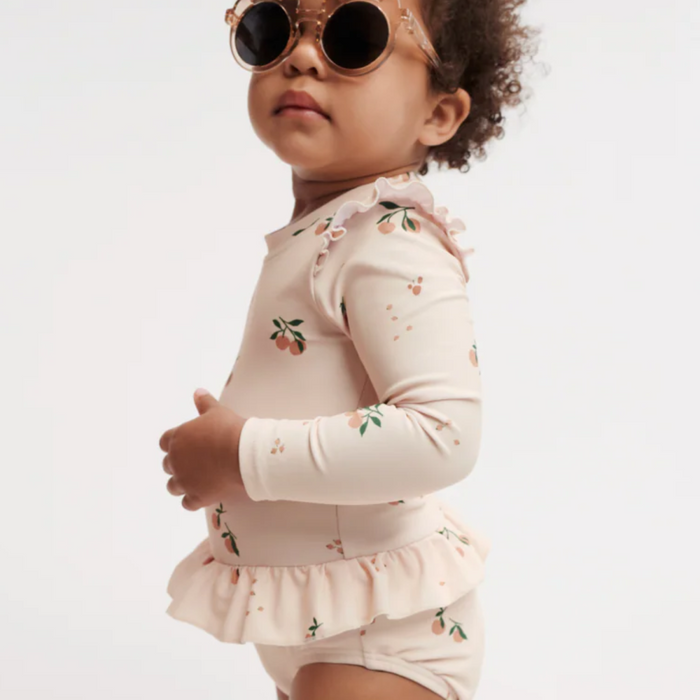 Liewood - Sille Baby Printed Swimsuit - Peach / Sea shell