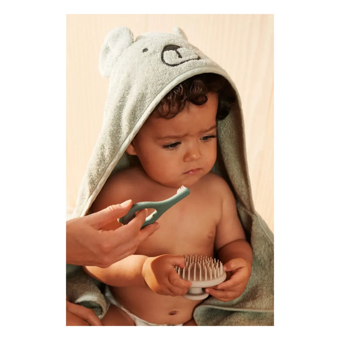 Liewood - Vilas Bear Baby Hooded Towel Dove blue