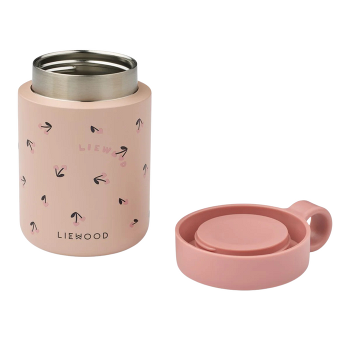 Liewood - Kiani Printed Food Jar - Mini Cherry heart / Rosey