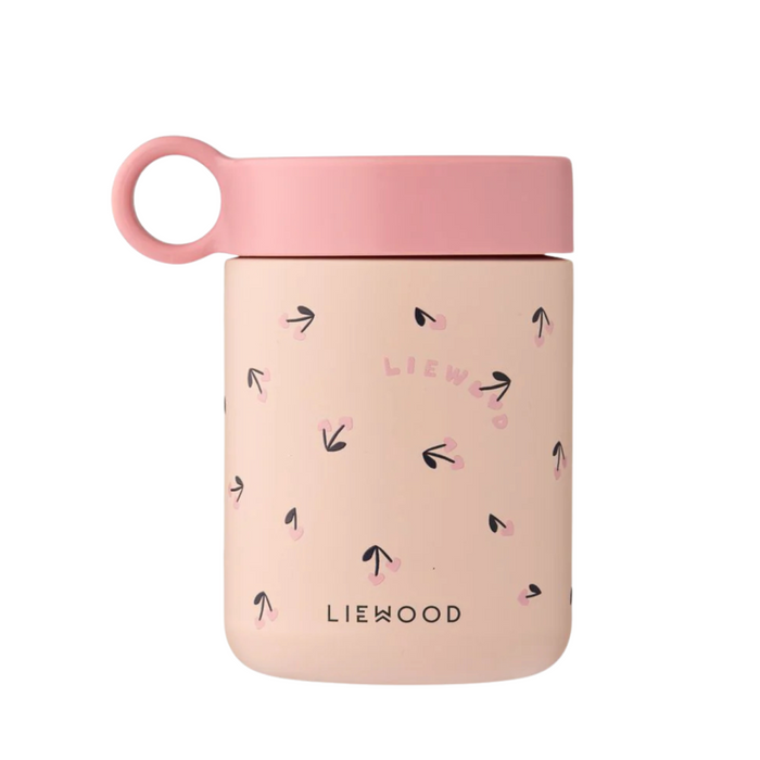 Liewood - Kiani Printed Food Jar - Mini Cherry heart / Rosey