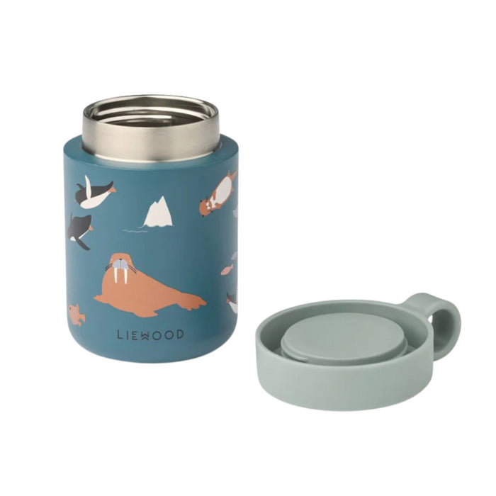 Liewood - Kiani Printed Food Jar - Arctic Sea/Ocean view