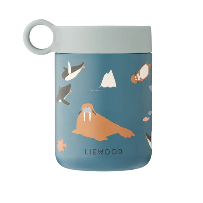 Liewood - Kiani Printed Food Jar - Arctic Sea/Ocean view