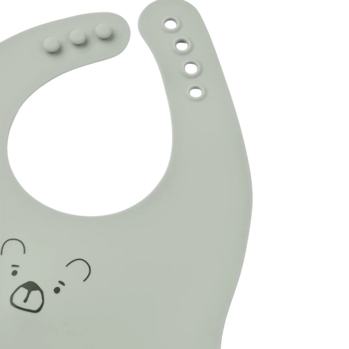 Liewood - Ember Printed Bib 2-pack - Mr Bear dove blue / whale blue