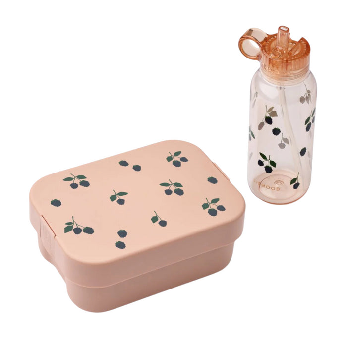 Liewood - Chelsey Printed Lunchbox Set - Berry/Pale Tuscany