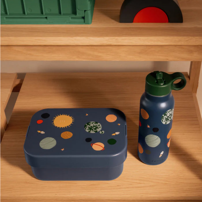 Liewood - Chelsey Printed Lunchbox Set - Universe/Classic Navy