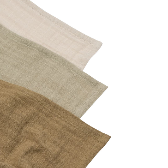 Liewood - Lewis Muslin Cloth 3-Pack - Sandy mix