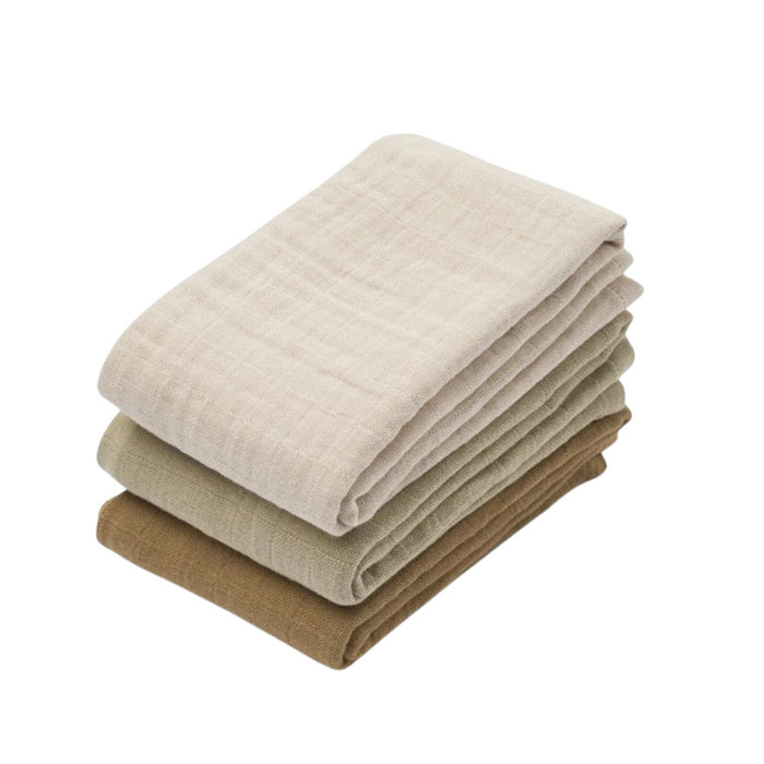 Liewood - Lewis Muslin Cloth 3-Pack - Sandy mix