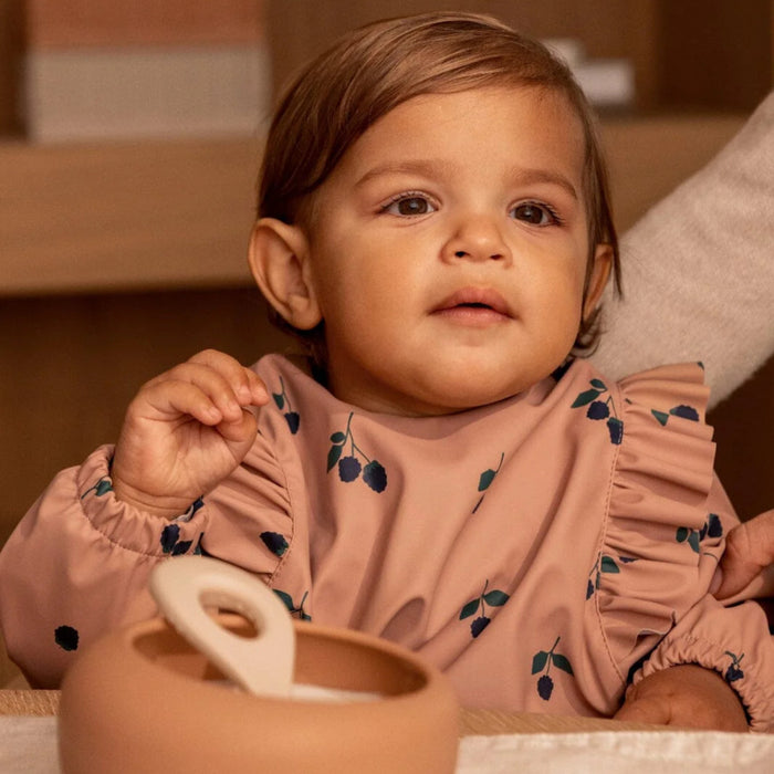 Liewood - Merle Ruffle Cape Bib - Berry / Pale Tuscany