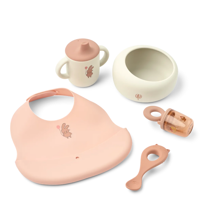 Liewood - Mileah Baby Mealtime Set - Wild Child - Rosey