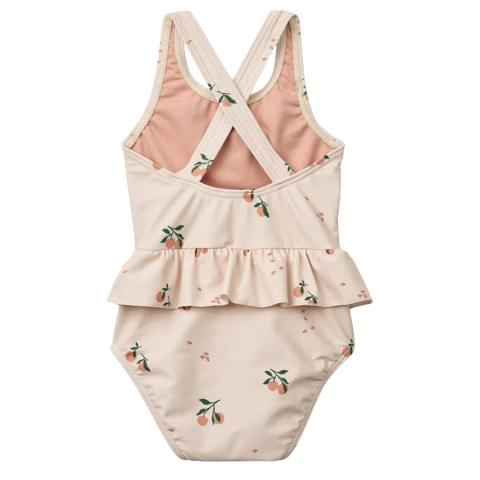 Liewood - Amara Baby Printed Swimsuit - Peach / Sea shell