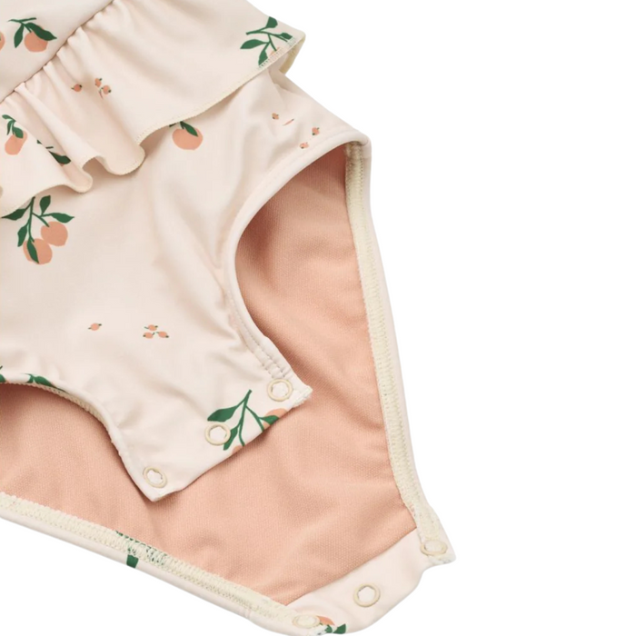 Liewood - Amara Baby Printed Swimsuit - Peach / Sea shell